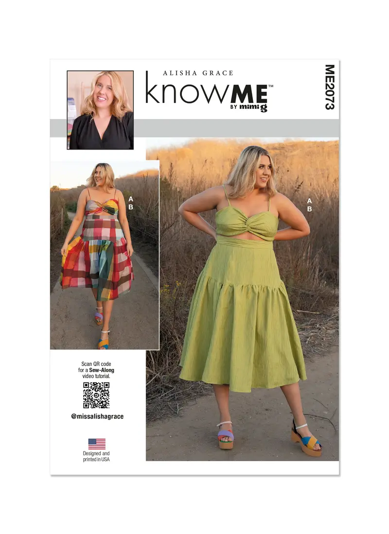 Know Me Sewing Pattern Km2073 Crop Top And Skirt By Alisha Grace 2