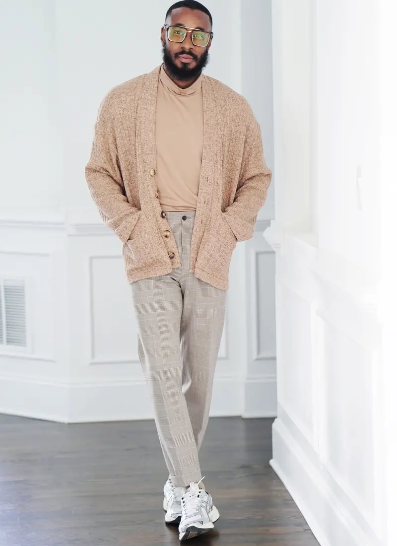 Know Me Sewing Pattern Km2105 Men's Turtleneck And Cardigan By Norris Dánta Ford 1