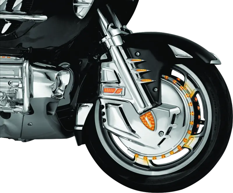 Kuryakyn Brake Rotor Cover Honda 01-17 Gl1800 Chrome 2