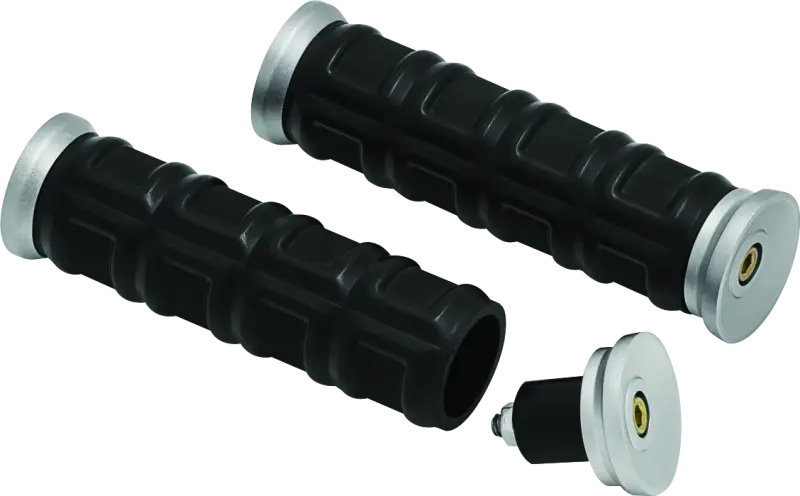 Kuryakyn Dillinger Grips 1In Silver 1