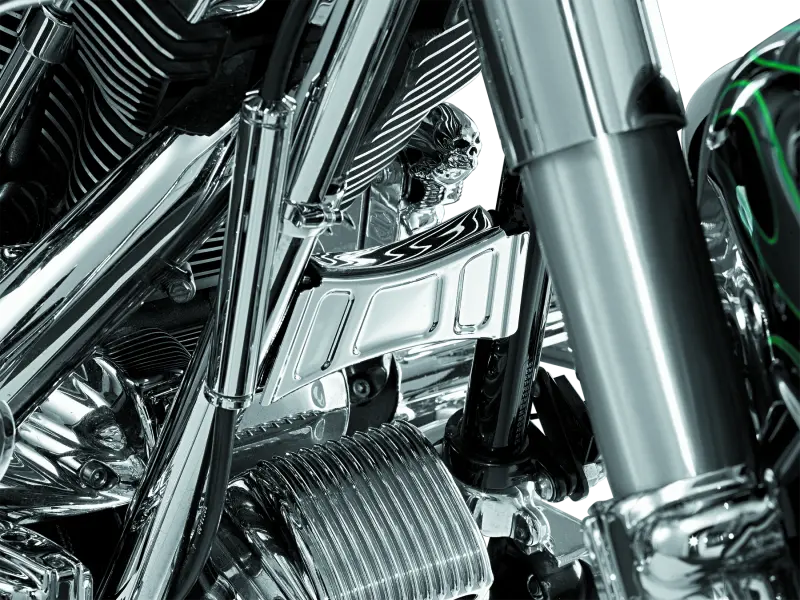 Kuryakyn Downtube Cross Brace Cover 99-13 Touring Chrome 1