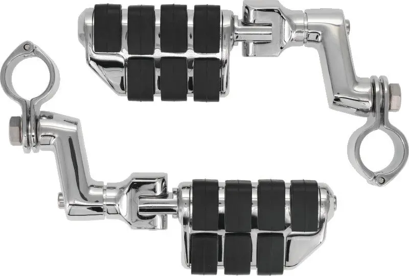 Kuryakyn Dually Iso Offset Highway Pegs With 1-1/4Inch Clamp Chrome (Pair) 1