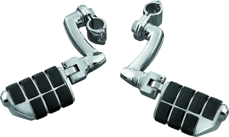 Kuryakyn Dually Iso  Pegs With 1Inch Clamp Chrome (Pair) 1