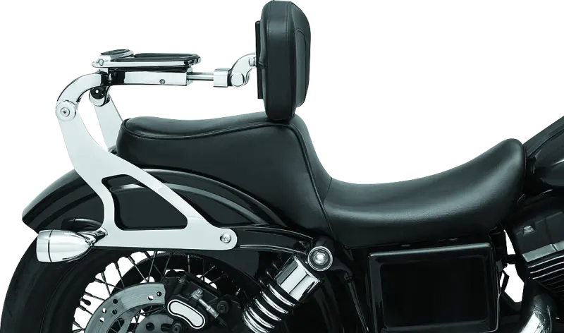 Kuryakyn Fixed Mounts Multi-Purpose Driver/Passenger Backrest 06-17 Dyna Models Chr (No Mount) 1