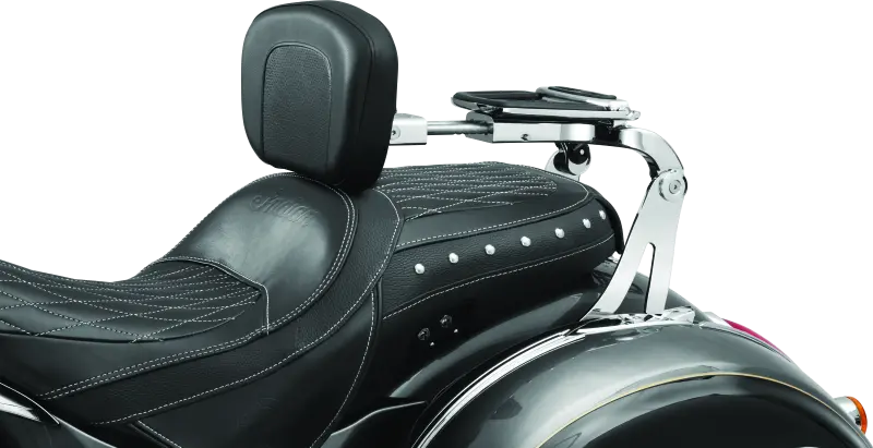 Kuryakyn Fixed Mounts Multi-Purpose Driver & Passenger Backrest 14-22 Indian Models Chrome 2