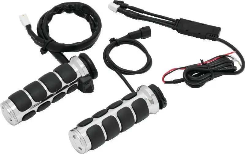 Kuryakyn Heated Iso Grips Dual Cable Chrome 1