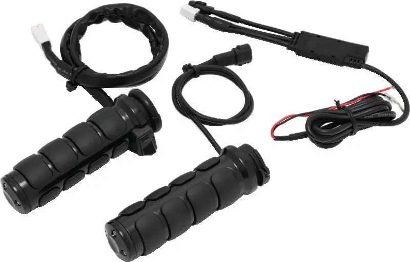 Kuryakyn Heated Iso Grips Dual Cable Gloss Black 1