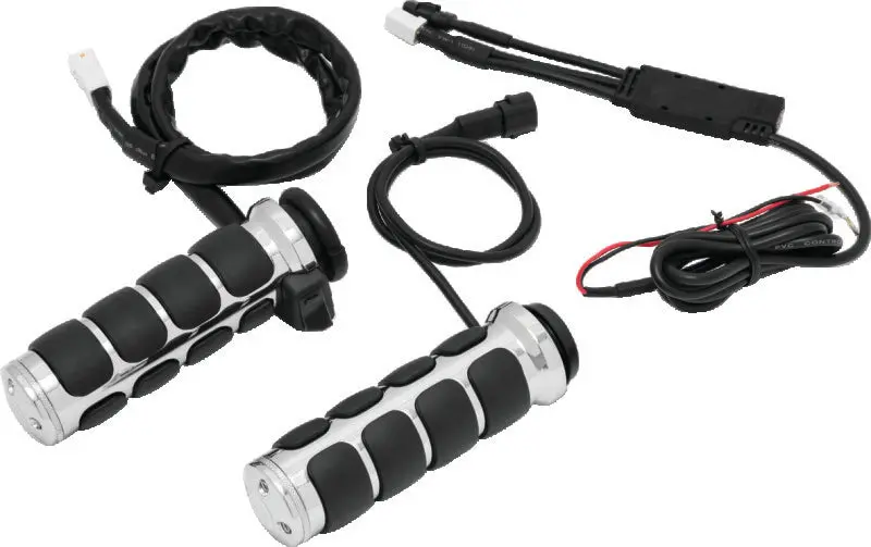 Kuryakyn Heated Iso Grips Throttle-By-Wire Chrome 1
