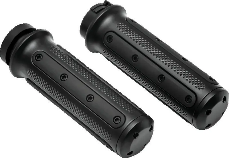 Kuryakyn Heavy Industry Grips Dual Cable Black 1