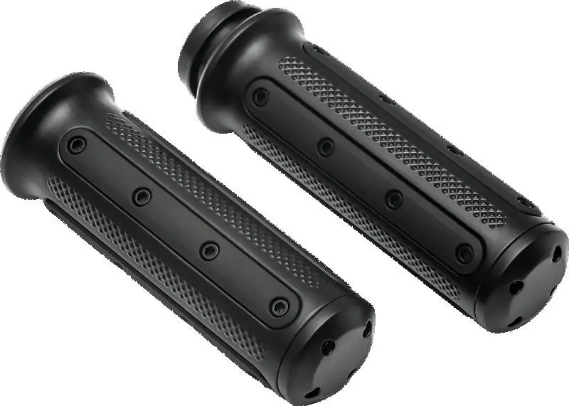 Kuryakyn Heavy Industry Grips Throttle-By-Wire Black 1