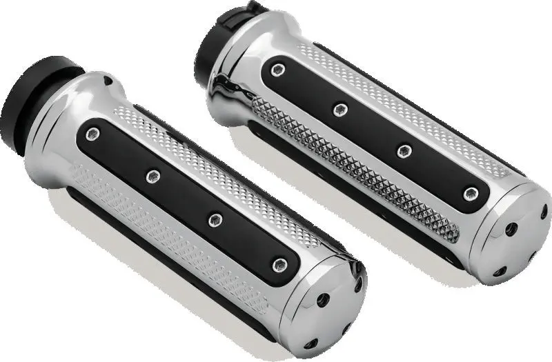 Kuryakyn Heavy Industry Grips Throttle-By-Wire Chrome 1