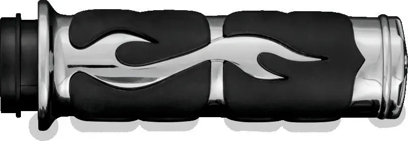 Kuryakyn Iso Flame Grips Metric Chrome 1