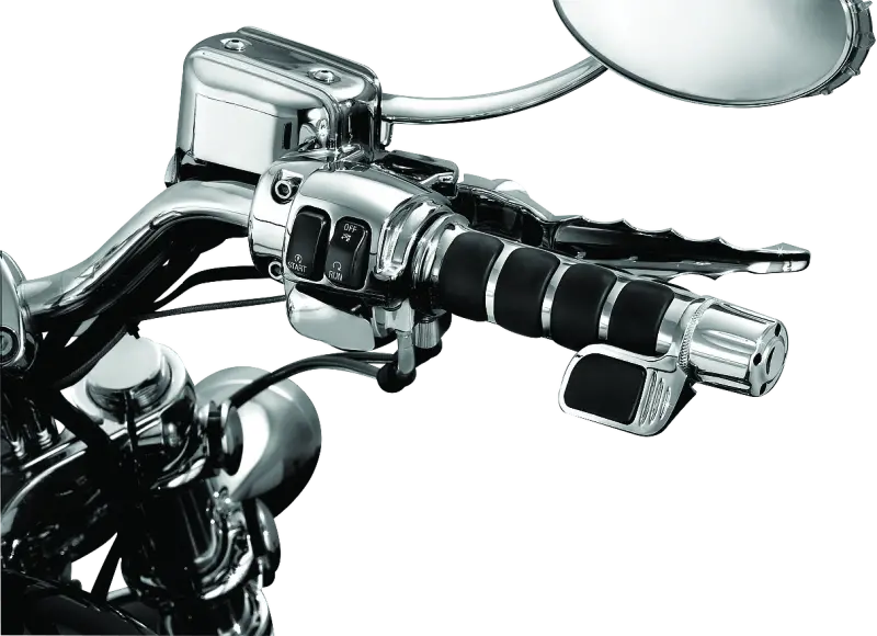 Kuryakyn Iso Grip With Contoured Throttle Boss Throttle-By-Wire Chrome 1