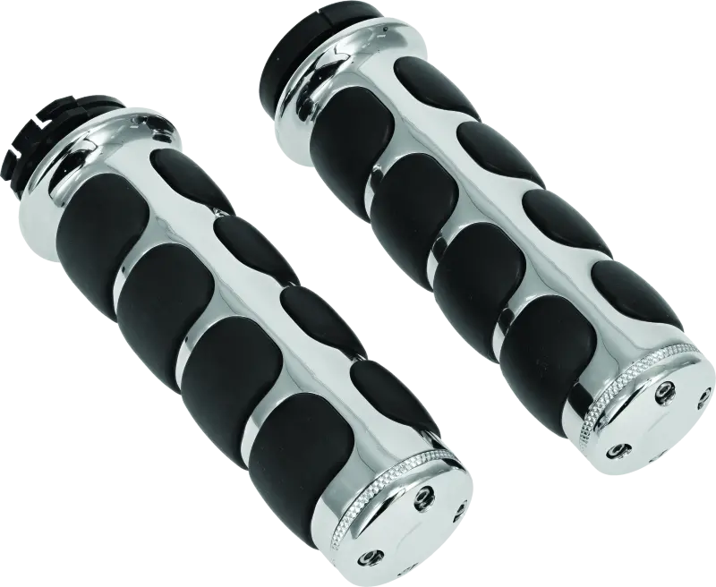 Kuryakyn Iso Grips Without Throttle Boss Dual Cable Chrome 1
