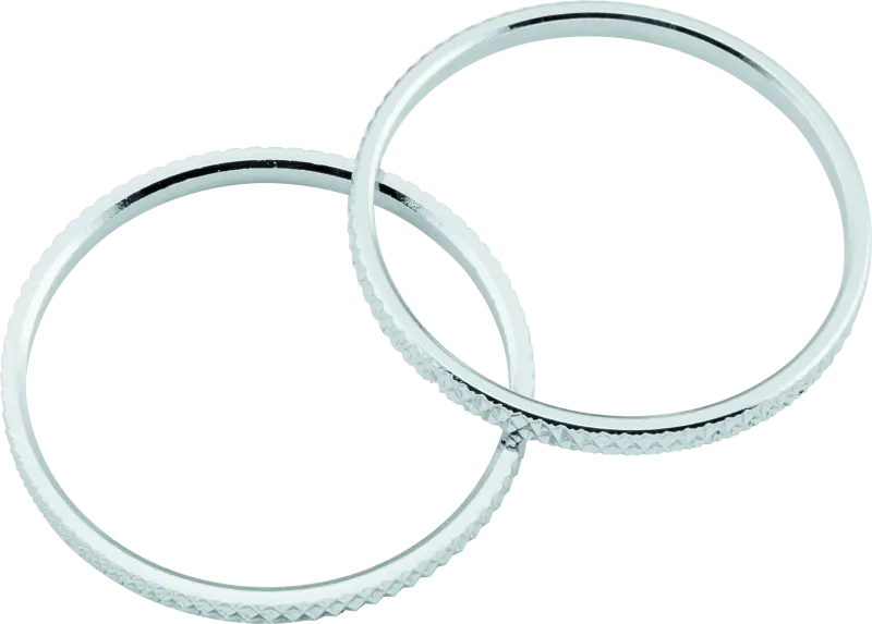 Kuryakyn Knurled Accent Rings Chrome (Pair) 1