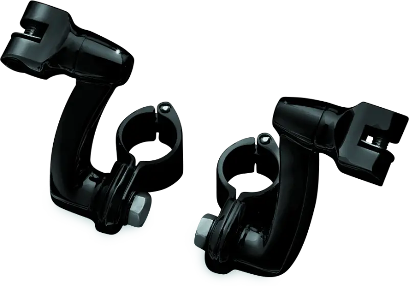 Kuryakyn Longhorn Offset Peg Mounts With 1-1/4Inch Clamp Black 1