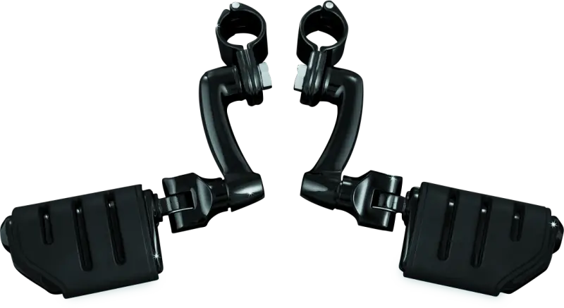 Kuryakyn Longhorn Trident Dually Offset Highway Pegs 1-1/4 In Clamp Black 1