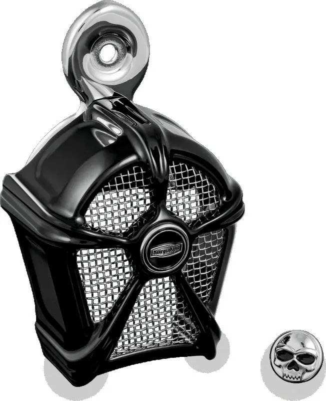 Kuryakyn Mach 2 Horn Cover Black With Chrome Mesh 1