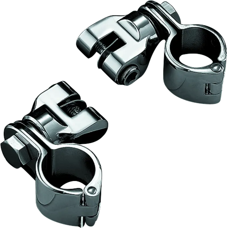 Kuryakyn Peg Mounts With 1-1/4In Magnum Quick Clamps Chrome (Pair) 1