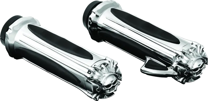 Kuryakyn Premium Zombie Grips With Throttle Boss Throttle-By-Wire Chrome 1