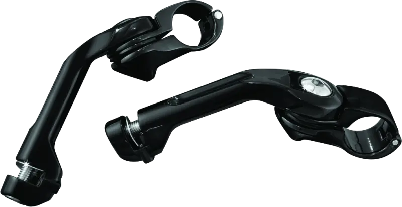 Kuryakyn Tour Tech 6In Back Arms With 1-1/4In Clamps Without Pegs Black 1