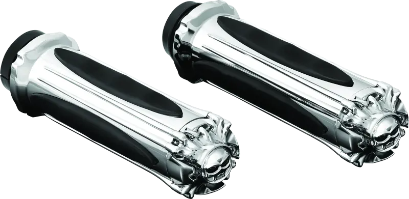 Kuryakyn Zombie Grips Throttle-By-Wire Chrome 1