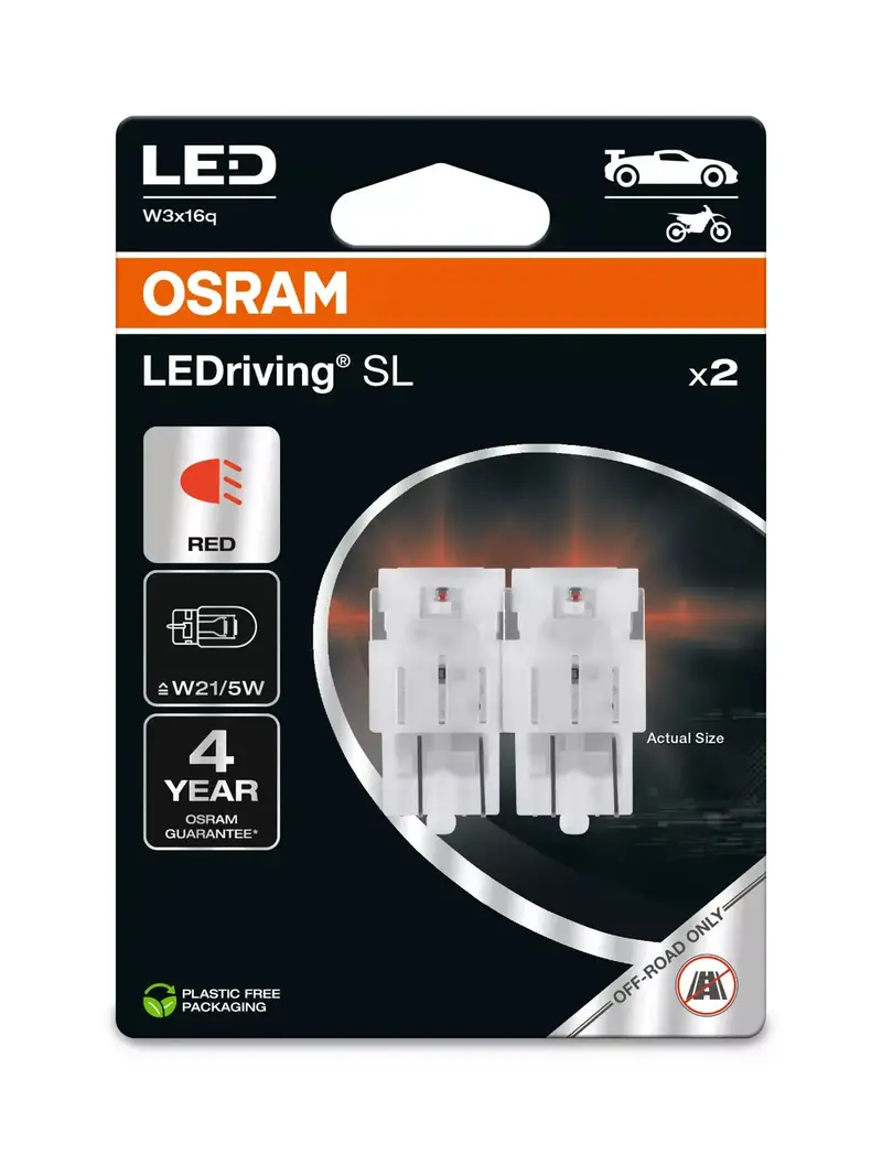 Ledriving Sl W21w/5W Red 1