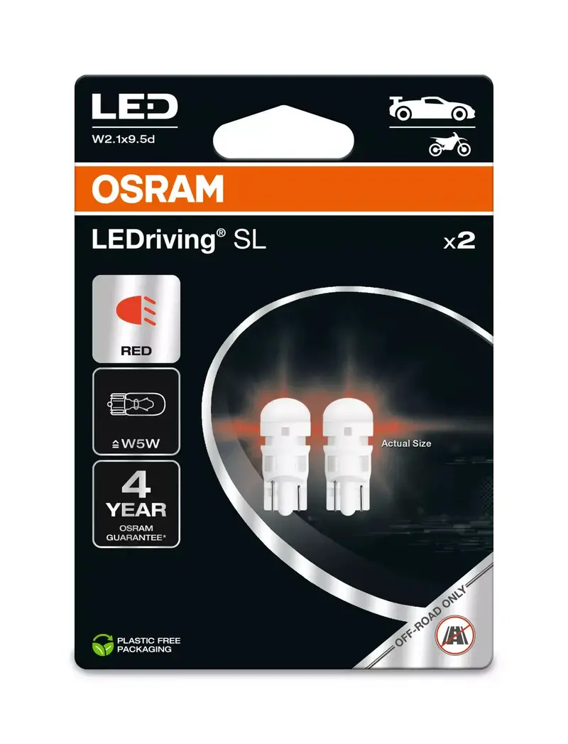 Ledriving Sl W5w Red 1