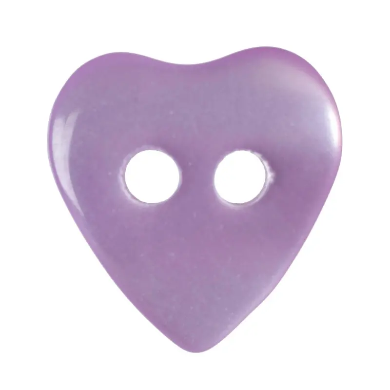 Lilac Heart Shape Buttons 1