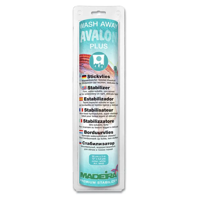 Madeira Avalon Plus Water Soluble Fabric Stabilizer 1