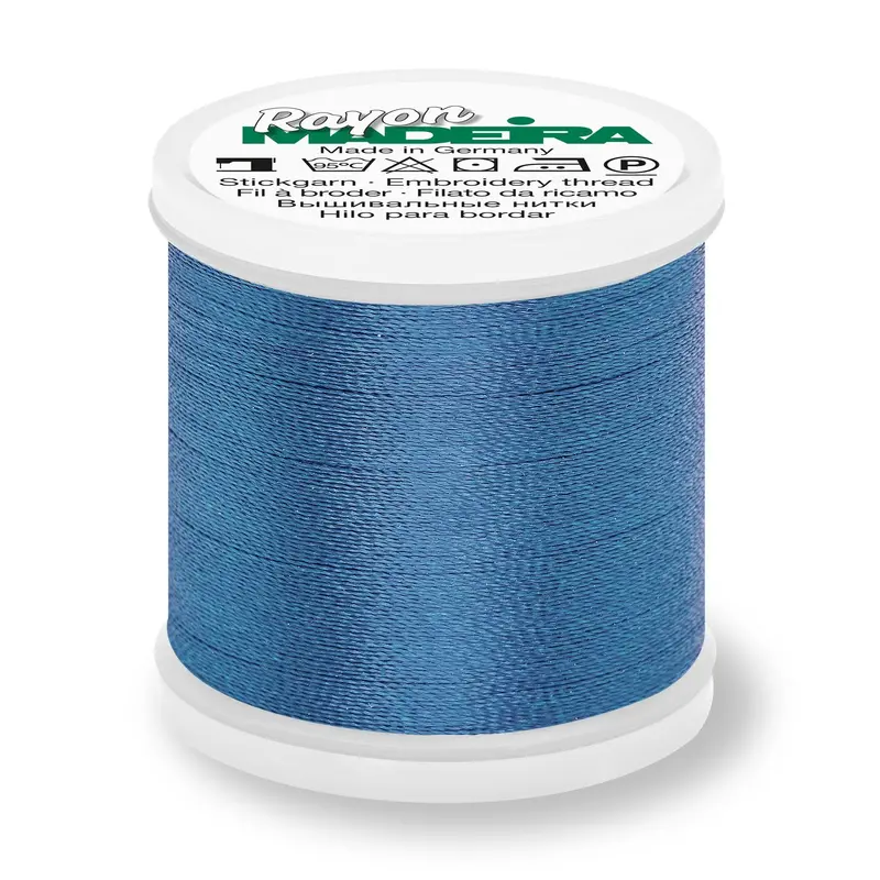 Madeira Rayon 40 Embroidery Thread 200M 1177 Mid Blue 1