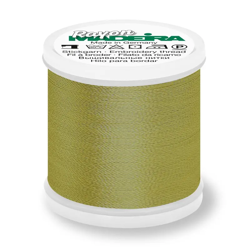 Madeira Rayon 40 Embroidery Thread 200M 1190 Gold Green 1