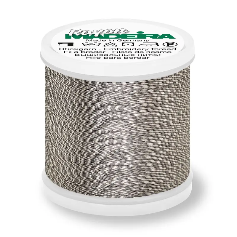 Madeira Rayon 40 Embroidery Thread 200M Melange #2204 Steel 1