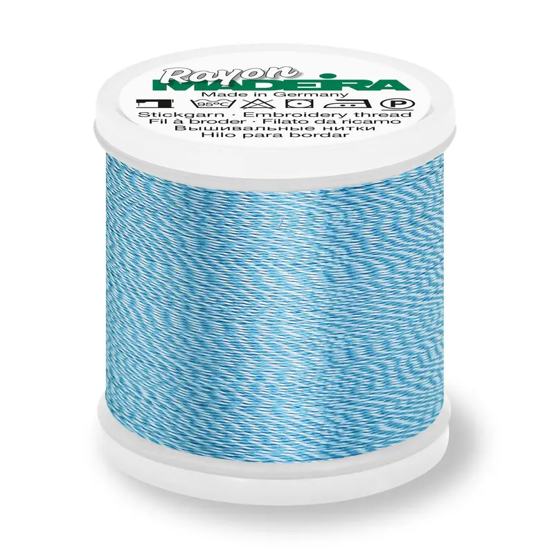 Madeira Rayon 40 Embroidery Thread 200M Melange #2216 Arctic Blue Melange 1