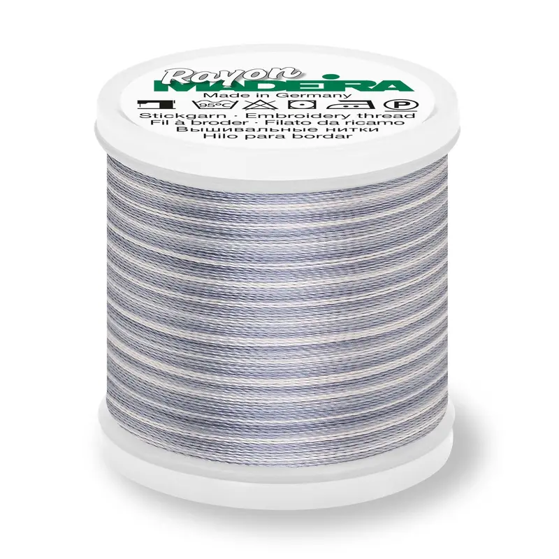 Madeira Rayon 40 Embroidery Thread 200M Multi #2017 Silvery Greys 1