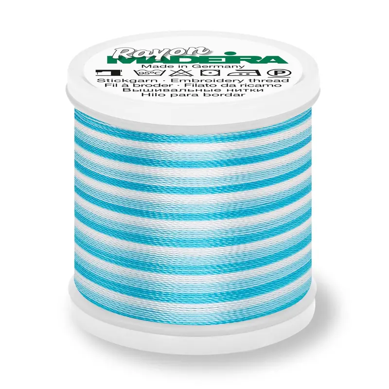 Madeira Rayon 40 Embroidery Thread 200M Multi #2025 Bright Blues 1