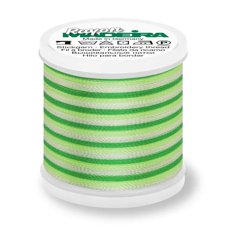 Madeira Rayon 40 Embroidery Thread 200M Multi #2031 Bright Greens 1