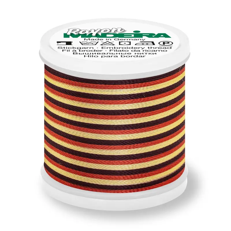 Madeira Rayon 40 Embroidery Thread 200M Multi #2054 Burgundy/Tan/Black 1