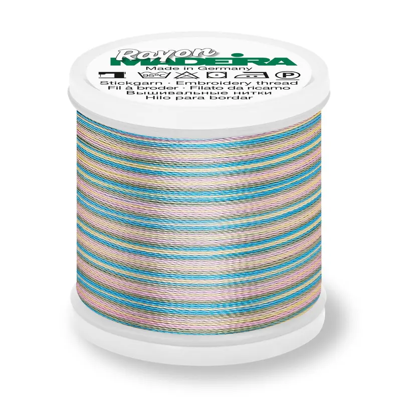 Madeira Rayon 40 Embroidery Thread 200M Multi #2103 Mint/Blue/Pink 1