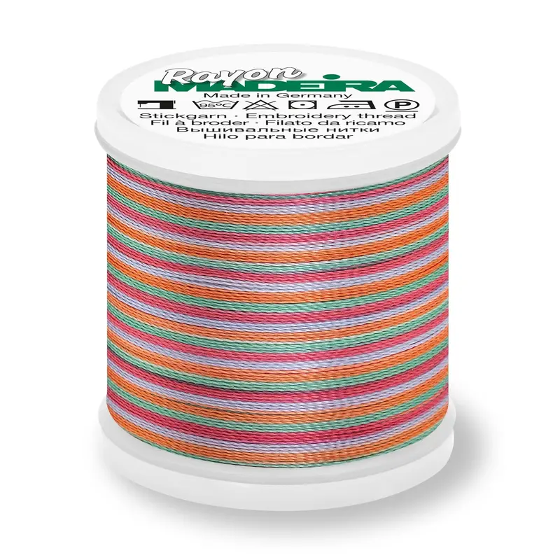 Madeira Rayon 40 Embroidery Thread 200M Multi #2141 Red/Orange/Green/Blue 1