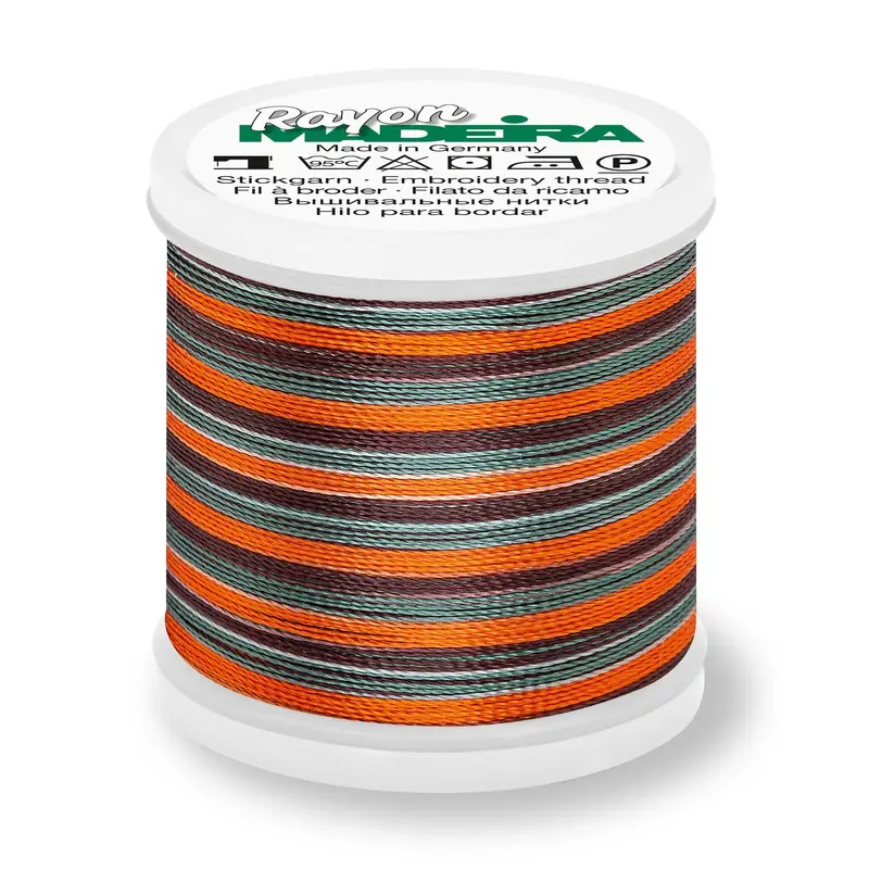 Madeira Rayon 40 Embroidery Thread 200M Multi #2144 Blues & Browns 1