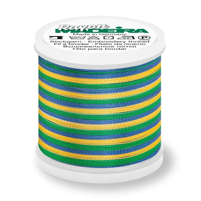 Madeira Rayon 40 Embroidery Thread 200M Multi #2146 Yellow/Blue/Green 1