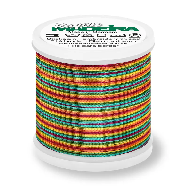 Madeira Rayon 40 Embroidery Thread 200M Multi #2147 Red/Yellow/Blue/Green 1