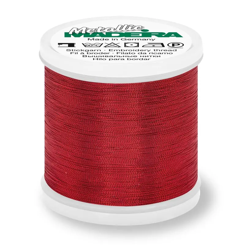 Madeira Smooth Metallic Embroidery Thread, 200M Ruby 315 1