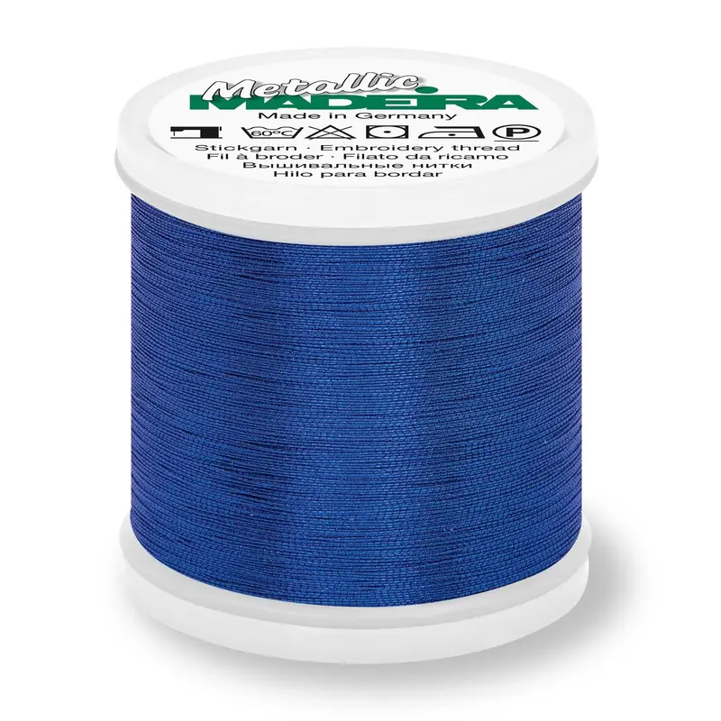 Madeira Smooth Metallic Embroidery Thread, 200M Sapphire 338 1