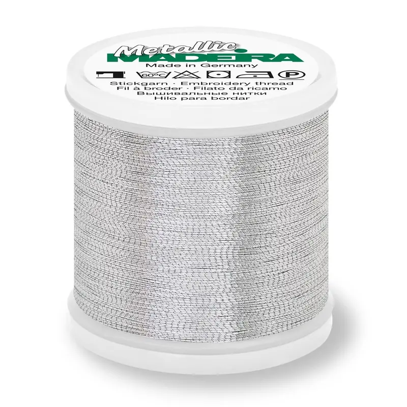 Madeira Smooth Metallic Embroidery Thread | Aluminium 1