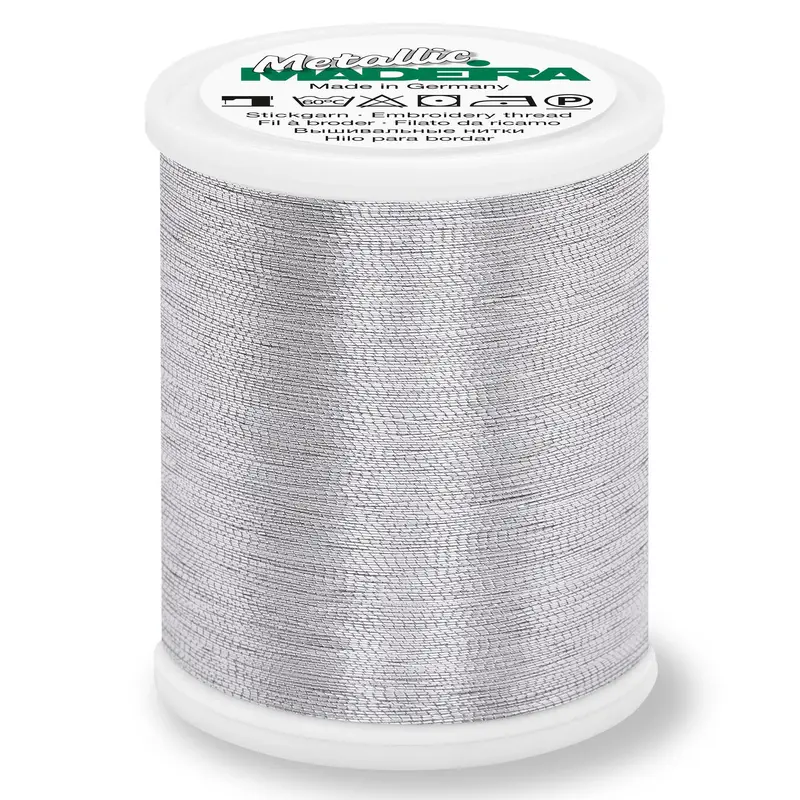 Madeira Smooth Metallic Embroidery Thread | Aluminium 2
