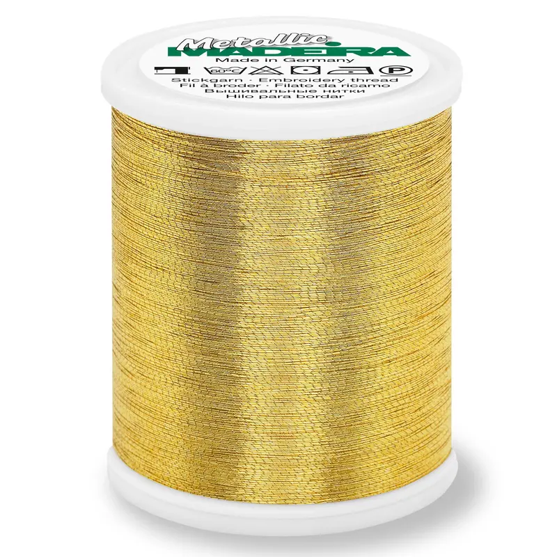 Madeira Smooth Metallic Embroidery Thread | Gold 4 2