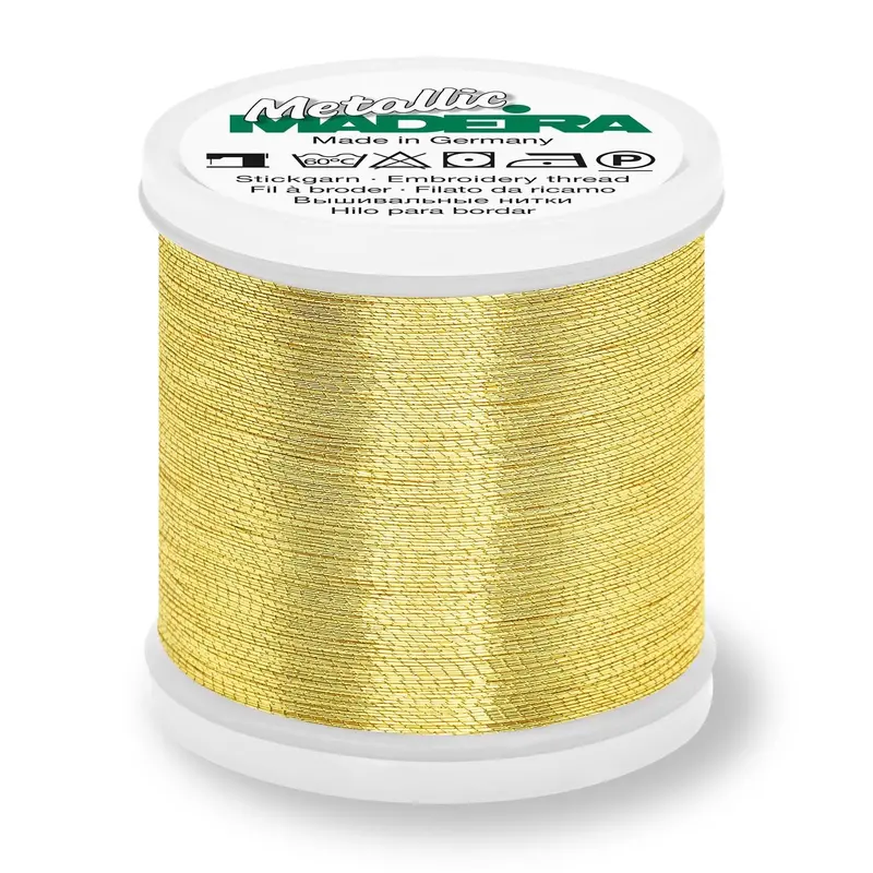 Madeira Smooth Metallic Embroidery Thread | Gold 6 1