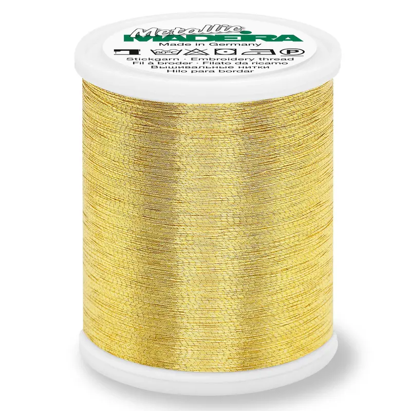 Madeira Smooth Metallic Embroidery Thread | Gold 6 2